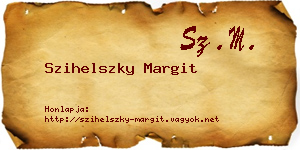 Szihelszky Margit névjegykártya